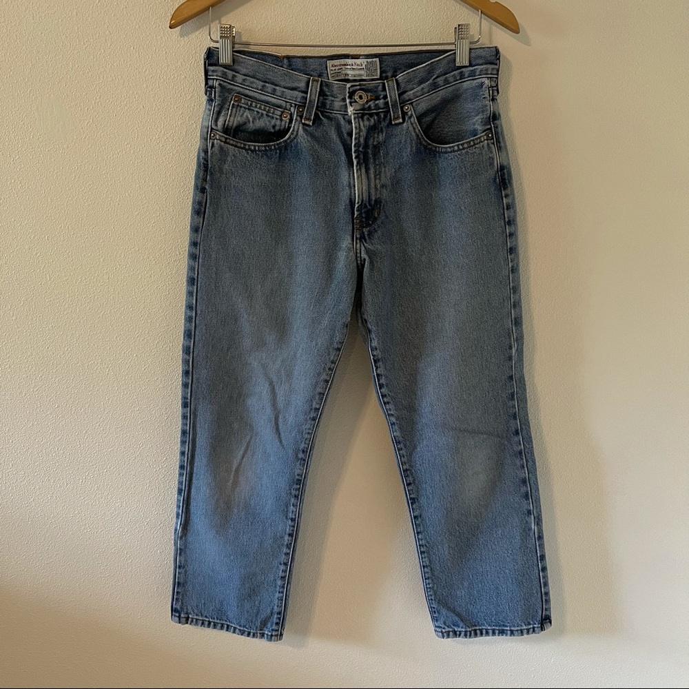 Vintage Abercrombie & Fitch Straight Leg Crop Jeans 100% Cotton Made in USA- 6